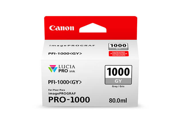 Canon Blekk LUCIA PFI-1000GY Grå Til Canon ImagePrograf Pro-1000 80ml